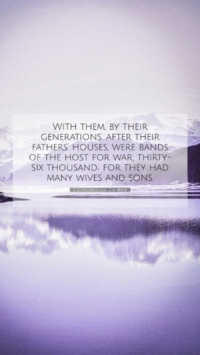 Picture 07 - 1 Chronicles 7:4 WEB Mobile Phone Wallpaper - With them, by their generations, after their - Mobile Bible Verse Wallpaper