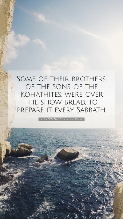 Picture 07 - 1 Chronicles 9:32 WEB Mobile Phone Wallpaper - Some of their brothers, of the sons of the - Mobile Bible Verse Wallpaper