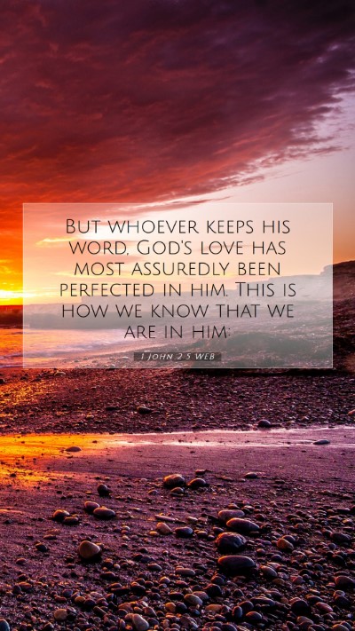 Picture 07 - 1 John 2:5 WEB Mobile Phone Wallpaper - But whoever keeps his word, God's love has most - Mobile Bible Verse Wallpaper