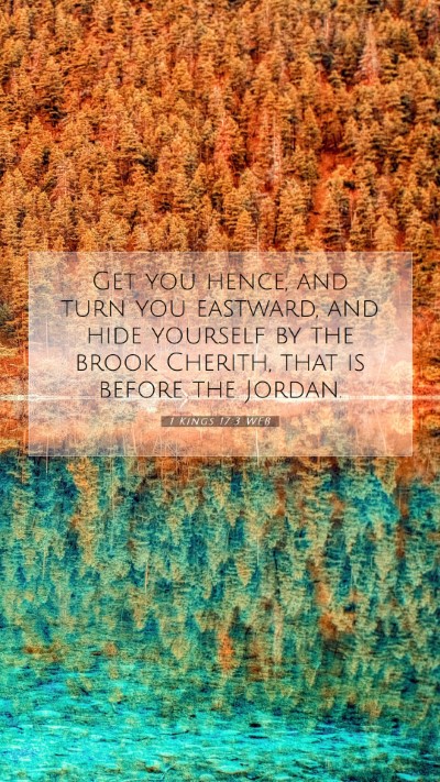 Picture 07 - 1 Kings 17:3 WEB Mobile Phone Wallpaper - Get you hence, and turn you eastward, and hide - Mobile Bible Verse Wallpaper