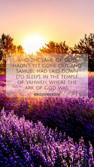 Picture 07 - 1 Samuel 3:3 WEB Mobile Phone Wallpaper - and the lamp of God hadn't yet gone out, and - Mobile Bible Verse Wallpaper