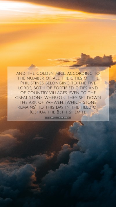 Picture 07 - 1 Samuel 6:18 WEB Mobile Phone Wallpaper - and the golden mice, according to the number of - Mobile Bible Verse Wallpaper