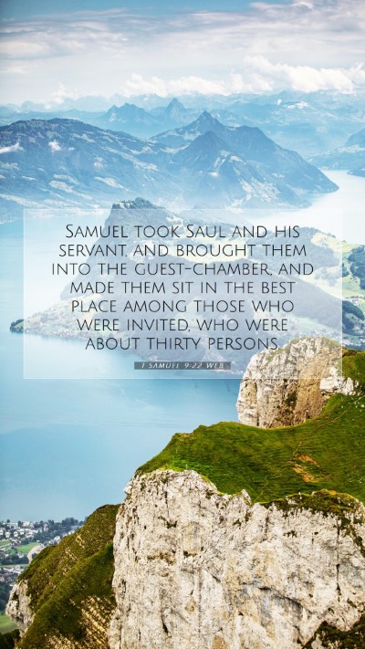 Picture 07 - 1 Samuel 9:22 WEB Mobile Phone Wallpaper - Samuel took Saul and his servant, and brought - Mobile Bible Verse Wallpaper
