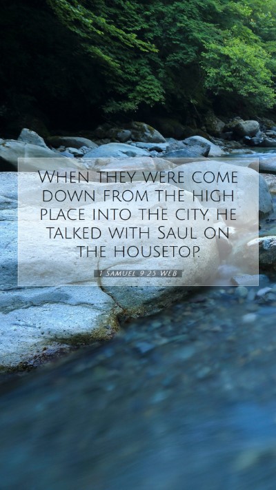 Picture 07 - 1 Samuel 9:25 WEB Mobile Phone Wallpaper - When they were come down from the high place into - Mobile Bible Verse Wallpaper