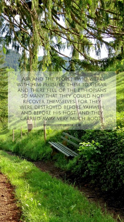 Picture 07 - 2 Chronicles 14:13 WEB Mobile Phone Wallpaper - Asa and the people who were with him pursued them - Mobile Bible Verse Wallpaper