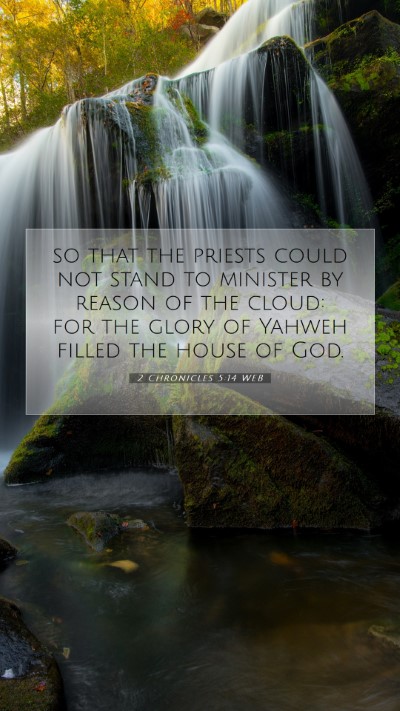Picture 07 - 2 Chronicles 5:14 WEB Mobile Phone Wallpaper - so that the priests could not stand to minister - Mobile Bible Verse Wallpaper