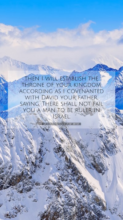 Picture 07 - 2 Chronicles 7:18 WEB Mobile Phone Wallpaper - then I will establish the throne of your kingdom, - Mobile Bible Verse Wallpaper