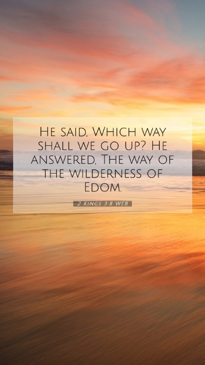 Picture 07 - 2 Kings 3:8 WEB Mobile Phone Wallpaper - He said, Which way shall we go up? He answered, - Mobile Bible Verse Wallpaper