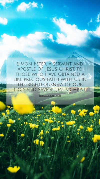 Picture 07 - 2 Peter 1:1 WEB Mobile Phone Wallpaper - Simon Peter, a servant and apostle of Jesus - Mobile Bible Verse Wallpaper