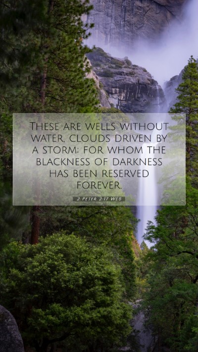 Picture 07 - 2 Peter 2:17 WEB Mobile Phone Wallpaper - These are wells without water, clouds driven by a - Mobile Bible Verse Wallpaper