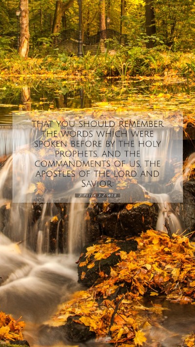 Picture 07 - 2 Peter 3:2 WEB Mobile Phone Wallpaper - that you should remember the words which were - Mobile Bible Verse Wallpaper