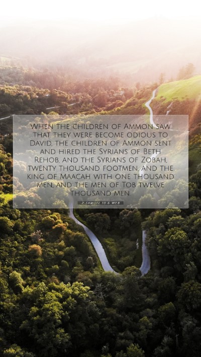 Picture 07 - 2 Samuel 10:6 WEB Mobile Phone Wallpaper - When the children of Ammon saw that they were - Mobile Bible Verse Wallpaper