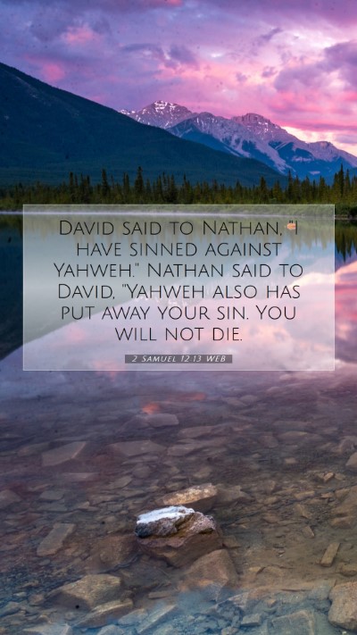Picture 07 - 2 Samuel 12:13 WEB Mobile Phone Wallpaper - David said to Nathan, 