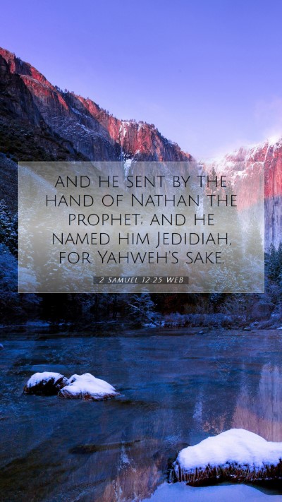 Picture 07 - 2 Samuel 12:25 WEB Mobile Phone Wallpaper - and he sent by the hand of Nathan the prophet; - Mobile Bible Verse Wallpaper