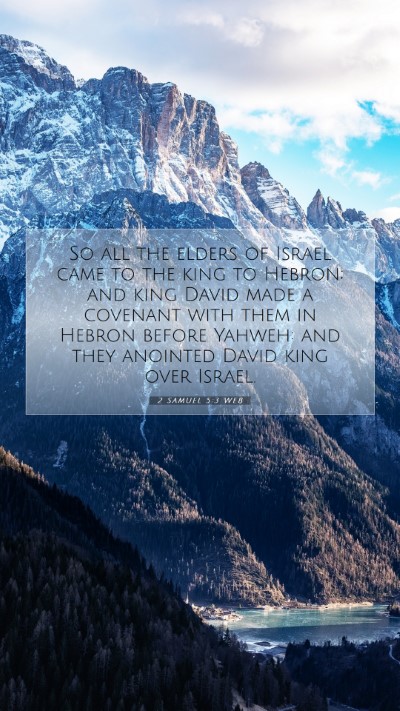 Picture 07 - 2 Samuel 5:3 WEB Mobile Phone Wallpaper - So all the elders of Israel came to the king to - Mobile Bible Verse Wallpaper