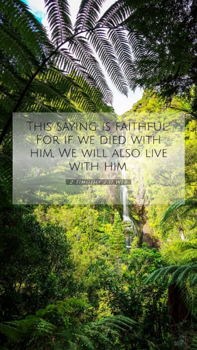 Picture 07 - 2 Timothy 2:11 WEB Mobile Phone Wallpaper - This saying is faithful: For if we died with him, - Mobile Bible Verse Wallpaper