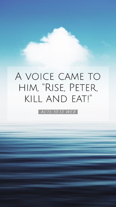 Picture 07 - Acts 10:13 WEB Mobile Phone Wallpaper - A voice came to him, 