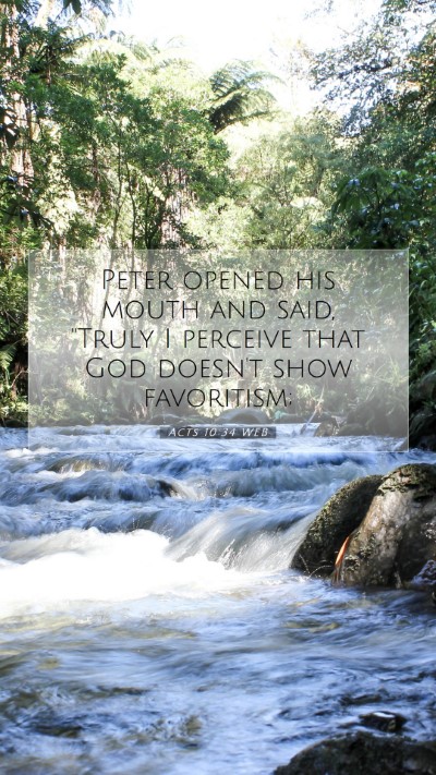 Picture 07 - Acts 10:34 WEB Mobile Phone Wallpaper - Peter opened his mouth and said, 