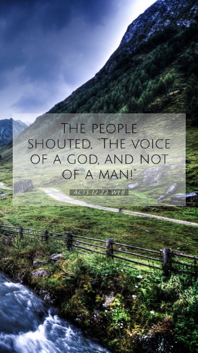 Picture 07 - Acts 12:22 WEB Mobile Phone Wallpaper - The people shouted, 