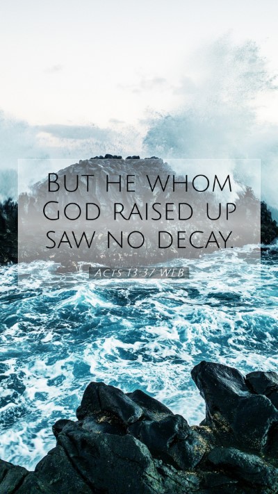 Picture 07 - Acts 13:37 WEB Mobile Phone Wallpaper - But he whom God raised up saw no - Mobile Bible Verse Wallpaper