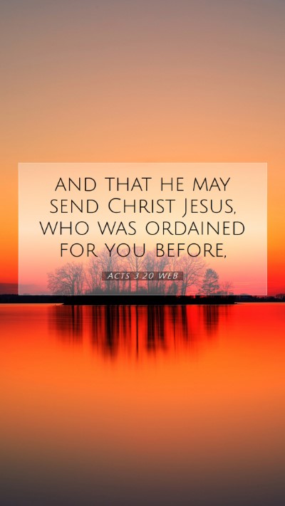 Picture 07 - Acts 3:20 WEB Mobile Phone Wallpaper - and that he may send Christ Jesus, who was - Mobile Bible Verse Wallpaper