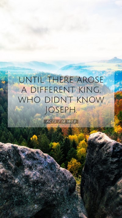 Picture 07 - Acts 7:18 WEB Mobile Phone Wallpaper - until there arose a different king, who didn't - Mobile Bible Verse Wallpaper