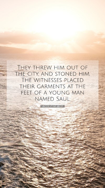 Picture 07 - Acts 7:58 WEB Mobile Phone Wallpaper - They threw him out of the city, and stoned him. - Mobile Bible Verse Wallpaper