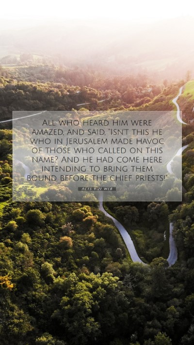 Picture 07 - Acts 9:21 WEB Mobile Phone Wallpaper - All who heard him were amazed, and said, 