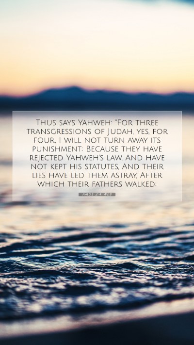 Picture 07 - Amos 2:4 WEB Mobile Phone Wallpaper - Thus says Yahweh: 