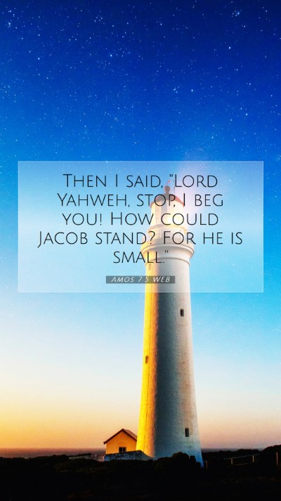 Picture 07 - Amos 7:5 WEB Mobile Phone Wallpaper - Then I said, 