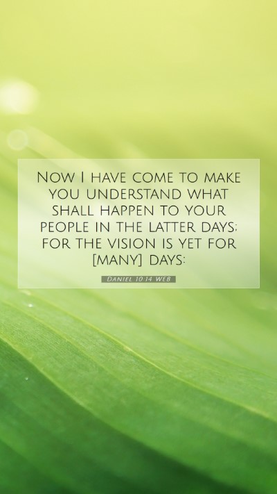 Picture 07 - Daniel 10:14 WEB Mobile Phone Wallpaper - Now I have come to make you understand what shall - Mobile Bible Verse Wallpaper