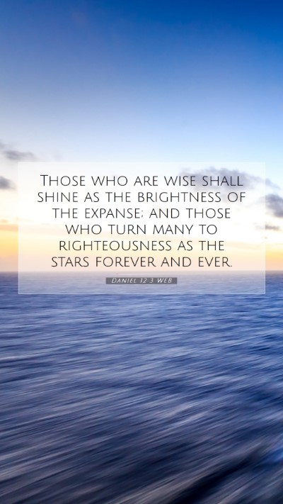 Picture 07 - Daniel 12:3 WEB Mobile Phone Wallpaper - Those who are wise shall shine as the brightness - Mobile Bible Verse Wallpaper