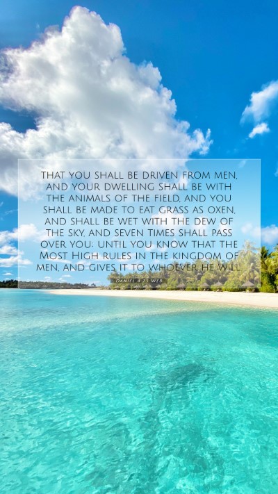 Picture 07 - Daniel 4:25 WEB Mobile Phone Wallpaper - that you shall be driven from men, and your - Mobile Bible Verse Wallpaper