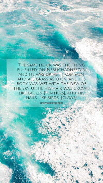 Picture 07 - Daniel 4:33 WEB Mobile Phone Wallpaper - The same hour was the thing fulfilled on - Mobile Bible Verse Wallpaper
