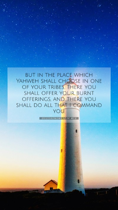 Picture 07 - Deuteronomy 12:14 WEB Mobile Phone Wallpaper - but in the place which Yahweh shall choose in one - Mobile Bible Verse Wallpaper