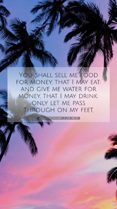 Picture 07 - Deuteronomy 2:28 WEB Mobile Phone Wallpaper - You shall sell me food for money, that I may eat; - Mobile Bible Verse Wallpaper