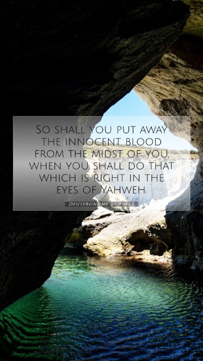Picture 07 - Deuteronomy 21:9 WEB Mobile Phone Wallpaper - So shall you put away the innocent blood from the - Mobile Bible Verse Wallpaper