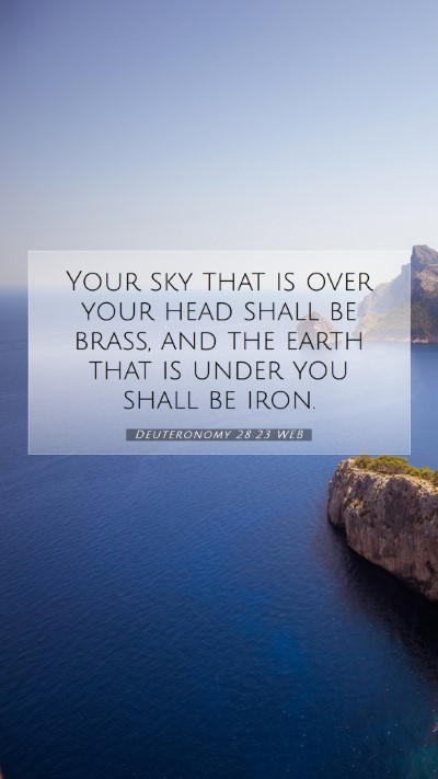 Picture 07 - Deuteronomy 28:23 WEB Mobile Phone Wallpaper - Your sky that is over your head shall be brass, - Mobile Bible Verse Wallpaper