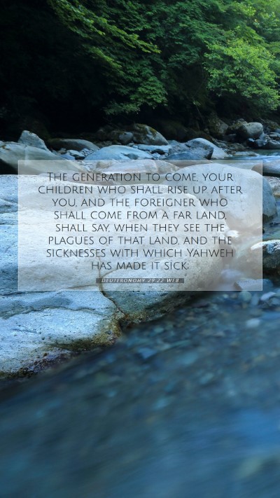 Picture 07 - Deuteronomy 29:22 WEB Mobile Phone Wallpaper - The generation to come, your children who shall - Mobile Bible Verse Wallpaper