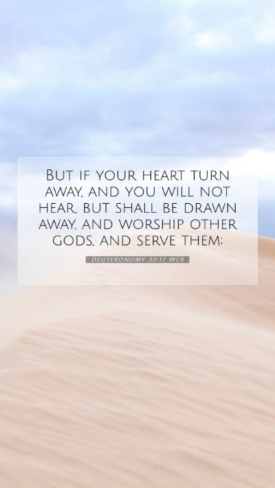Picture 07 - Deuteronomy 30:17 WEB Mobile Phone Wallpaper - But if your heart turn away, and you will not - Mobile Bible Verse Wallpaper