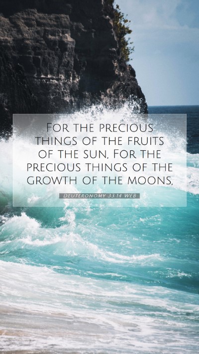 Picture 07 - Deuteronomy 33:14 WEB Mobile Phone Wallpaper - For the precious things of the fruits of the sun, - Mobile Bible Verse Wallpaper