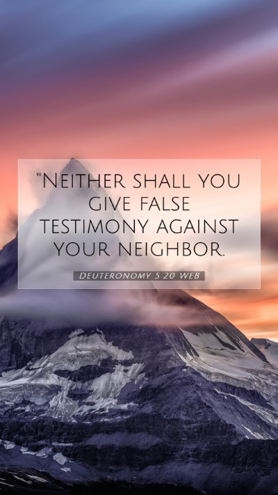Picture 07 - Deuteronomy 5:20 WEB Mobile Phone Wallpaper - 