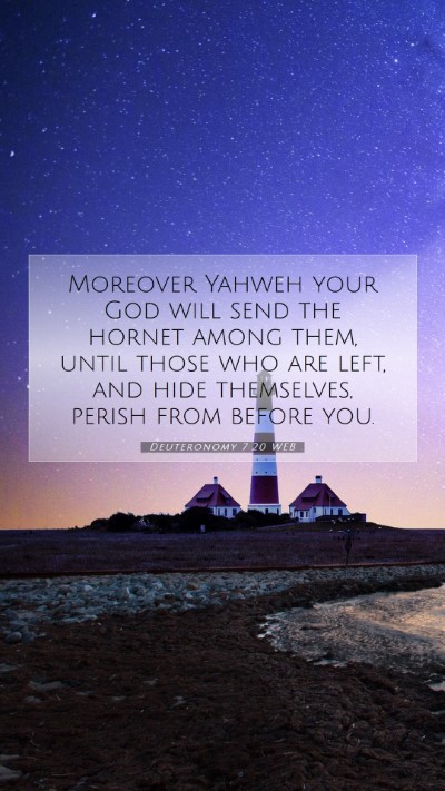 Picture 07 - Deuteronomy 7:20 WEB Mobile Phone Wallpaper - Moreover Yahweh your God will send the hornet - Mobile Bible Verse Wallpaper