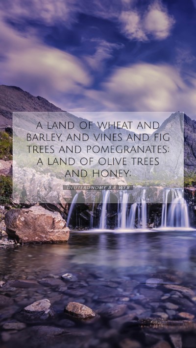 Picture 07 - Deuteronomy 8:8 WEB Mobile Phone Wallpaper - a land of wheat and barley, and vines and fig - Mobile Bible Verse Wallpaper