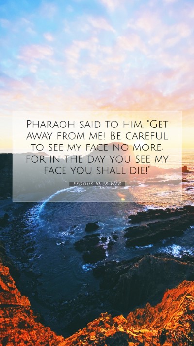 Picture 07 - Exodus 10:28 WEB Mobile Phone Wallpaper - Pharaoh said to him, 