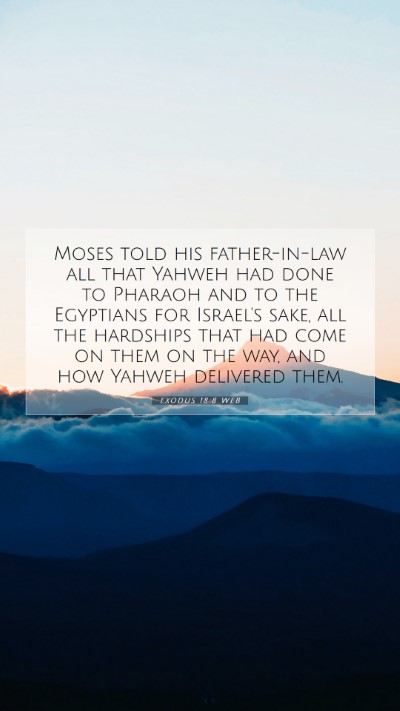 Picture 07 - Exodus 18:8 WEB Mobile Phone Wallpaper - Moses told his father-in-law all that Yahweh had - Mobile Bible Verse Wallpaper