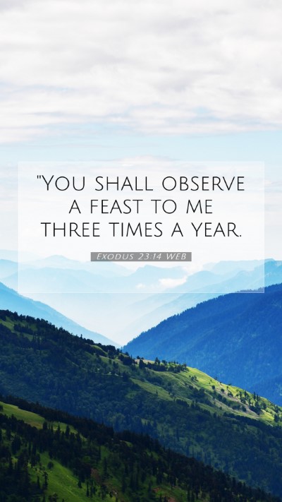 Picture 07 - Exodus 23:14 WEB Mobile Phone Wallpaper - 