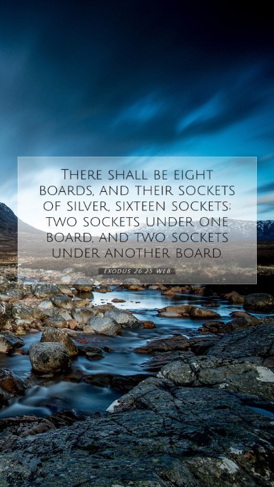Picture 07 - Exodus 26:25 WEB Mobile Phone Wallpaper - There shall be eight boards, and their sockets of - Mobile Bible Verse Wallpaper