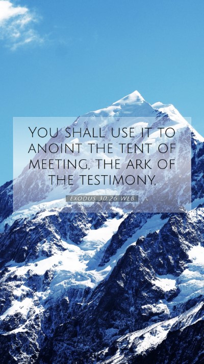 Picture 07 - Exodus 30:26 WEB Mobile Phone Wallpaper - You shall use it to anoint the tent of meeting, - Mobile Bible Verse Wallpaper
