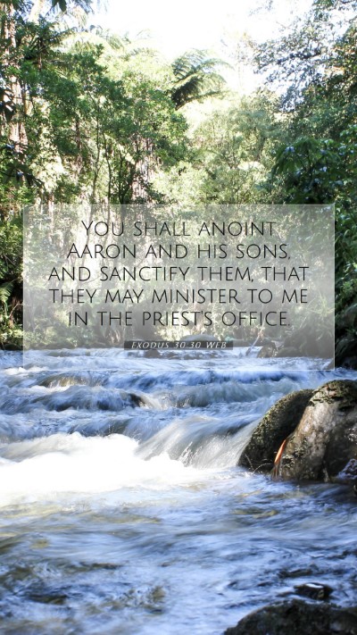 Picture 07 - Exodus 30:30 WEB Mobile Phone Wallpaper - You shall anoint Aaron and his sons, and sanctify - Mobile Bible Verse Wallpaper